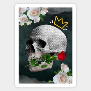 Skull and Roses Sticker